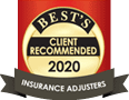 best's client recommended 2020 insurance adjusters logo